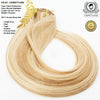 CAIRSTYLING CS611 - Blonde Single Drawn 100% Human Hair - Clip-in Hair Extensions 110 Gram 51 CM (20 inch)