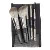 CAIRSKIN Mini Makeup Brush Set - 5 Brushes & Transparant Clutch