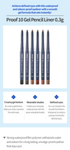 Proof 10 Gel Pencil Liner #2 Dark Cacao - Waterproof & Smudge Free Eyeliner